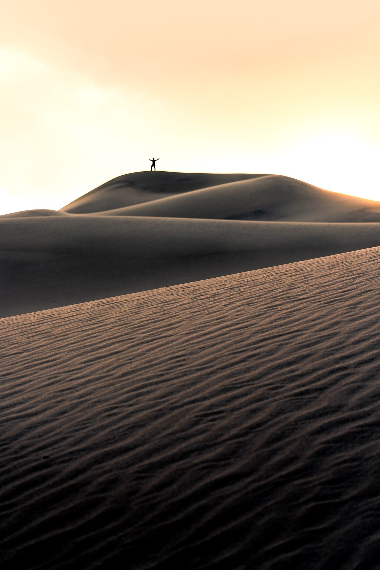 panamint sand dunes at sunset in death valley national park in california | photo by jake landon schwartz